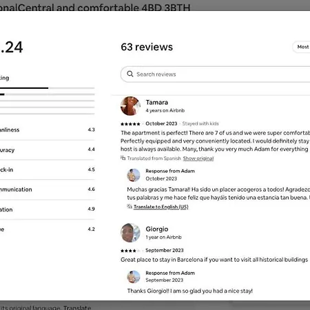The Collection - And Elegant 4 Bedroom By Placa Catalunya شقة برشلونة